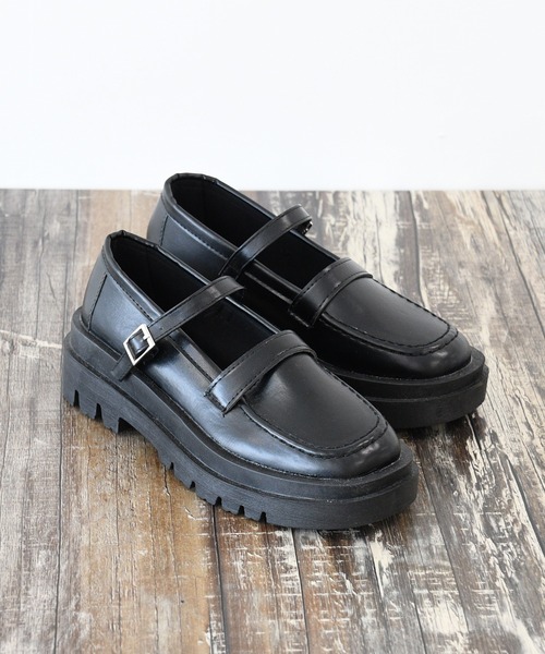 NOFALL(ノーフォール)の「厚底ワンストラップローファー(ローファー・レディース・ブラック系その他/ブラック・LL/M/3L/L/S)」の7枚目の写真