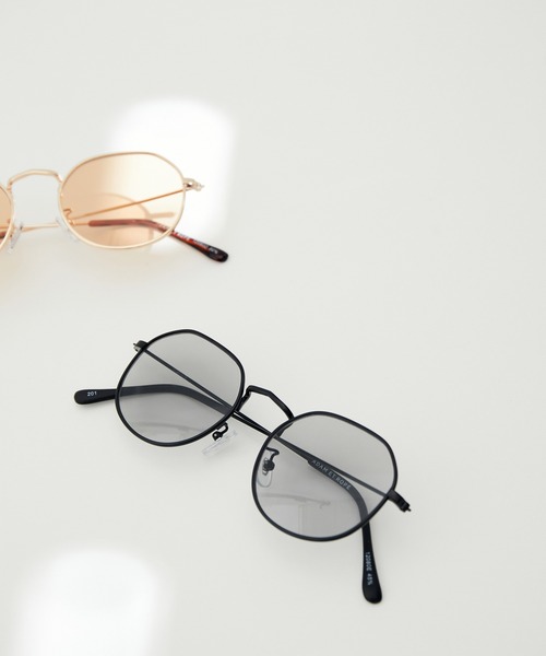ADAM ET ROPE'（アダムエロペ）の「クラシックメタルフレーム (ファッション用グラス)（サングラス・レディース・ブラック/ダークブラウン・FREE）」の2枚目の写真
