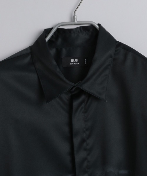 HARE（ハレ）の「フラワーラッププリントシャツ(HARE)（シャツ/ブラウス・メンズ・ブラック/オフホワイト・SMALL/MEDIUM）」の6枚目の写真