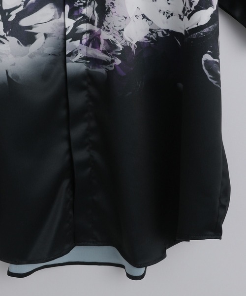 HARE（ハレ）の「フラワーラッププリントシャツ(HARE)（シャツ/ブラウス・メンズ・ブラック/オフホワイト・SMALL/MEDIUM）」の3枚目の写真