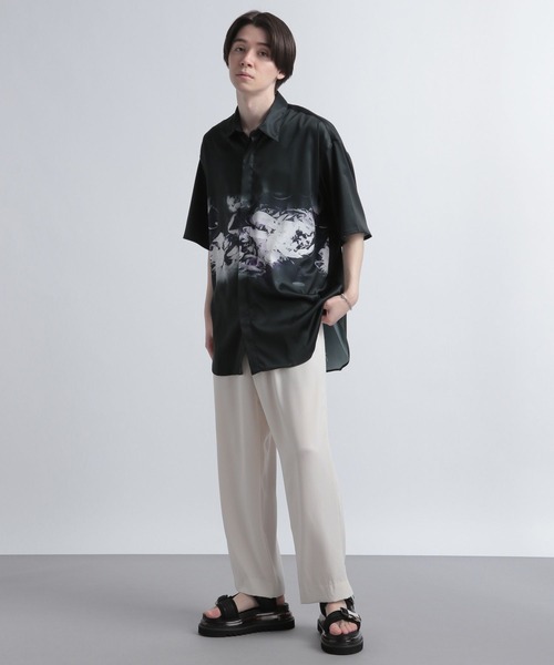 HARE（ハレ）の「フラワーラッププリントシャツ(HARE)（シャツ/ブラウス・メンズ・ブラック/オフホワイト・SMALL/MEDIUM）」の13枚目の写真