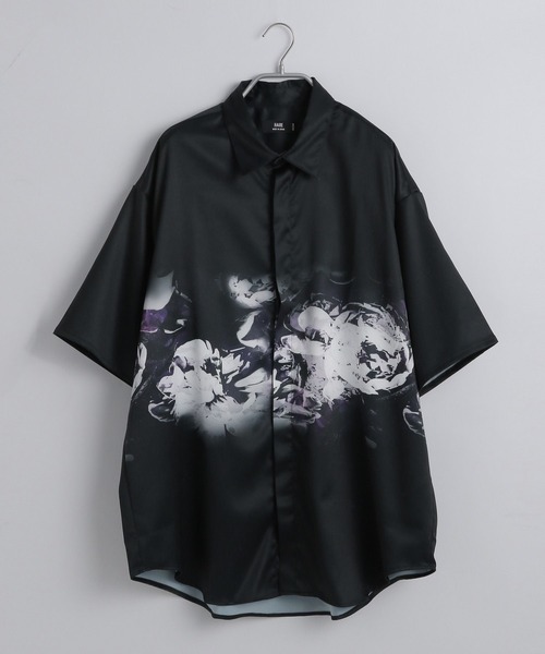 HARE（ハレ）の「フラワーラッププリントシャツ(HARE)（シャツ/ブラウス・メンズ・ブラック/オフホワイト・SMALL/MEDIUM）」の17枚目の写真