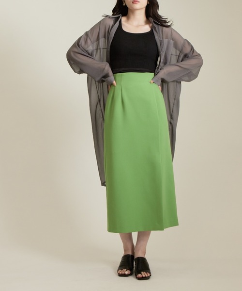 solleim（ソルレム）の「シアービックシルエットロングシャツ（シャツ/ブラウス・レディース・ブラウン/グリーン/オフホワイト/グレー・M）」の12枚目の写真