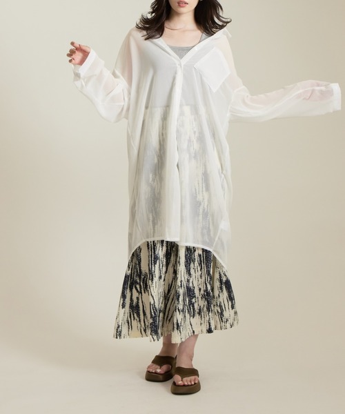 solleim（ソルレム）の「シアービックシルエットロングシャツ（シャツ/ブラウス・レディース・ブラウン/グリーン/オフホワイト/グレー・M）」の17枚目の写真