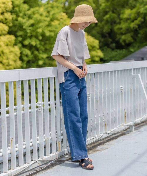 LEPSIM（レプシィム）の「ソフトバギーパンツ2　287686（デニムパンツ・レディース・ブルー/グレイッシュベージュ/ライトブルー・MEDIUM/LARGE）」の13枚目の写真