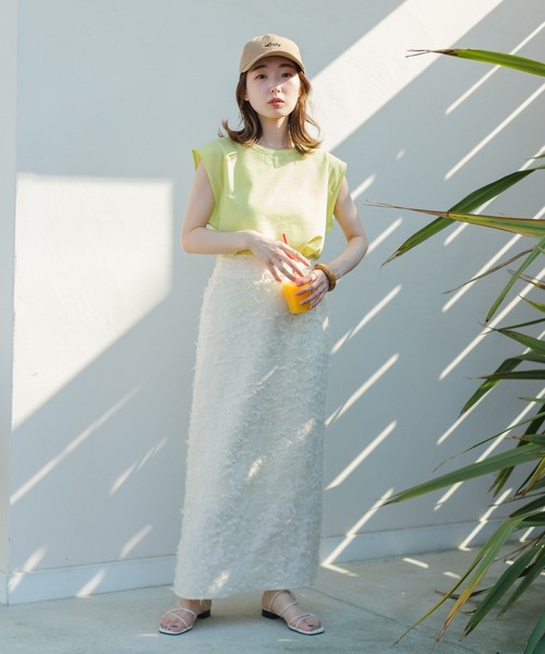 Kastane（カスタネ）の「【サイズ展開あり】リバーシブルジャガードIラインスカート（スカート・レディース・グリーン/アイボリー/ブラック・1/0）」の19枚目の写真