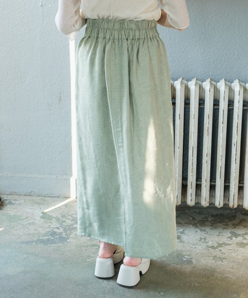 Kastane（カスタネ）の「【サイズ展開あり】リバーシブルジャガードIラインスカート（スカート・レディース・グリーン/アイボリー/ブラック・1/0）」の9枚目の写真