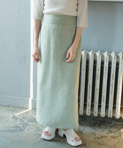 Kastane（カスタネ）の「【サイズ展開あり】リバーシブルジャガードIラインスカート（スカート・レディース・グリーン/アイボリー/ブラック・1/0）」の10枚目の写真