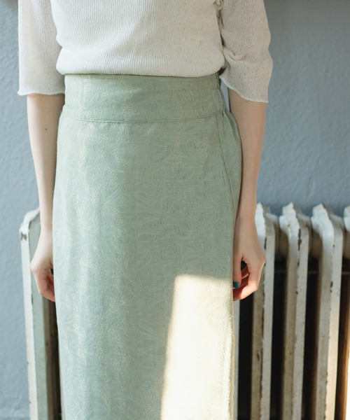 Kastane（カスタネ）の「【サイズ展開あり】リバーシブルジャガードIラインスカート（スカート・レディース・グリーン/アイボリー/ブラック・1/0）」の12枚目の写真