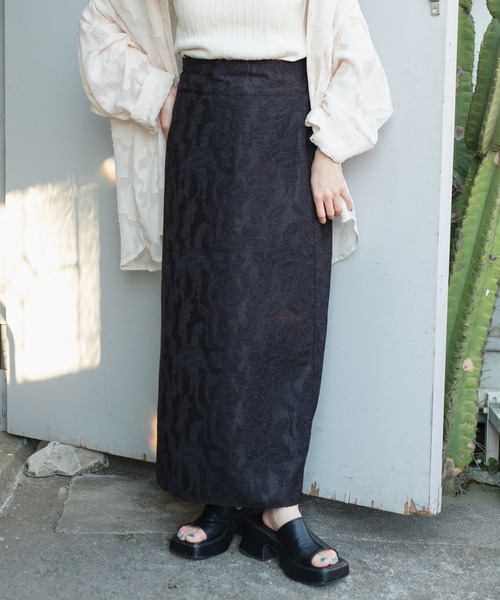 Kastane（カスタネ）の「【サイズ展開あり】リバーシブルジャガードIラインスカート（スカート・レディース・グリーン/アイボリー/ブラック・1/0）」の13枚目の写真