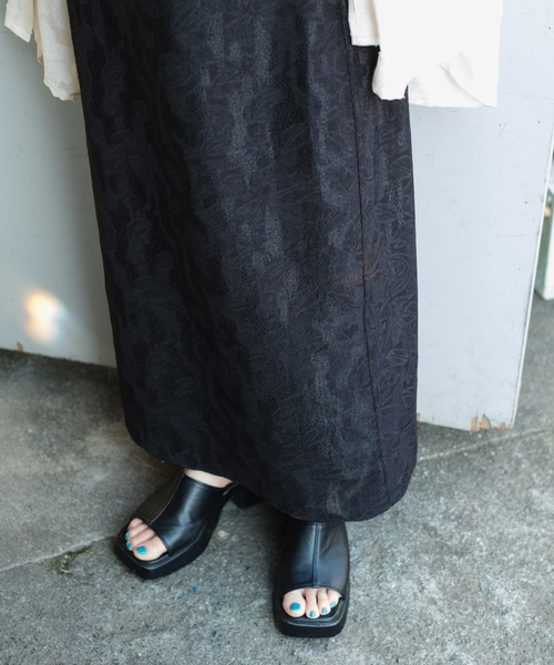 Kastane（カスタネ）の「【サイズ展開あり】リバーシブルジャガードIラインスカート（スカート・レディース・グリーン/アイボリー/ブラック・1/0）」の14枚目の写真