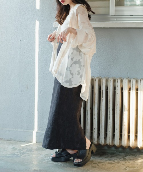 Kastane（カスタネ）の「【サイズ展開あり】リバーシブルジャガードIラインスカート（スカート・レディース・グリーン/アイボリー/ブラック・1/0）」の16枚目の写真