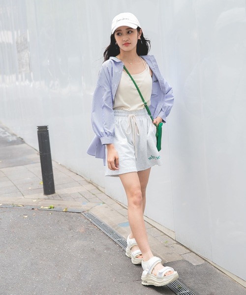 repipi armario(レピピ アルマリオ)の「ロゴスウェットショートパンツ(スウェットパンツ・キッズ・ピンク/杢グレー/スミクロ・SMALL/MEDIUM/LARGE)」の4枚目の写真