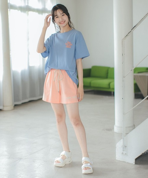 repipi armario(レピピ アルマリオ)の「ロゴスウェットショートパンツ(スウェットパンツ・キッズ・ピンク/杢グレー/スミクロ・SMALL/MEDIUM/LARGE)」の11枚目の写真