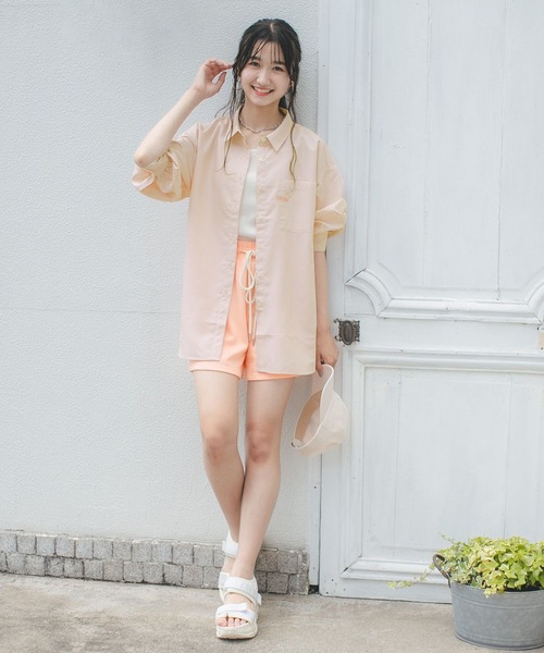 repipi armario(レピピ アルマリオ)の「ロゴスウェットショートパンツ(スウェットパンツ・キッズ・ピンク/杢グレー/スミクロ・SMALL/MEDIUM/LARGE)」の12枚目の写真