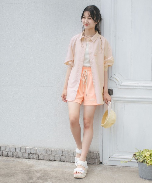 repipi armario(レピピ アルマリオ)の「ロゴスウェットショートパンツ(スウェットパンツ・キッズ・ピンク/杢グレー/スミクロ・SMALL/MEDIUM/LARGE)」の14枚目の写真