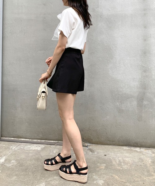 OLIVE des OLIVE(オリーブデオリーブ)の「ボックスプリーツショートパンツ(その他パンツ・レディース・キャメル/ブラック/アイボリー・FREE)」の11枚目の写真