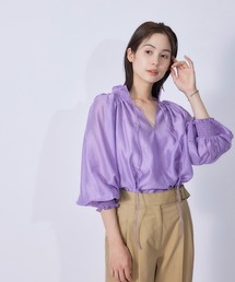 ROPE' | 前後2WAYシャーリングカラーブラウス(シャツ/ブラウス)