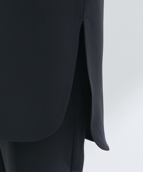 【EASYCARE・UVケア】【セットアップ対応】キーネックフレンチスリーブチュニック