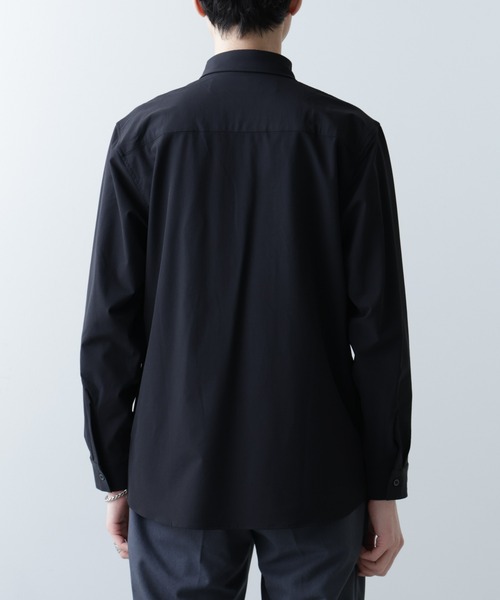 NANO universe【新品】レギュラーカラーシャツ ブルー L ユースフル レギュラーカラー シャツ