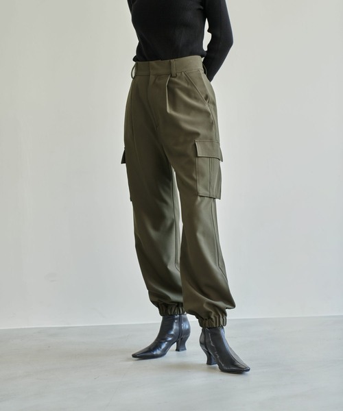 eL(エル)の「【eL】Cargo Jogger Pants/156728(カーゴパンツ・レディース・ブラック/カーキ・FREE)」の1枚目の写真