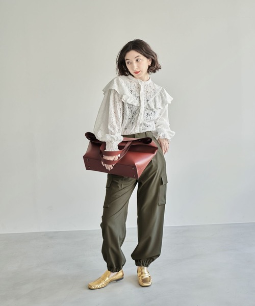 eL(エル)の「【eL】Cargo Jogger Pants/156728(カーゴパンツ・レディース・ブラック/カーキ・FREE)」の8枚目の写真