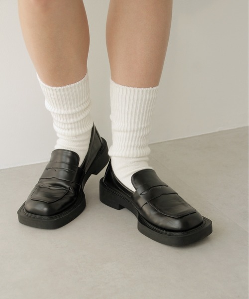 Crisp（クリスプ）の「プラットフォームローファー（ローファー・レディース・ブラック・23.5cm/24.0cm）」の6枚目の写真