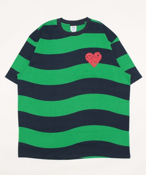 GUESS ORIGINALS（ゲスオリジナルズ）の「GUESS x J BALVIN/ゲス×ジェイバルヴィン/GO J BALVIN WAVE TEE（Tシャツ/カットソー・メンズ・グリーン・L/XL）」の2枚目の写真