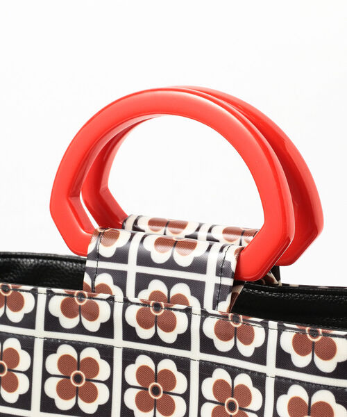 Ray BEAMS(レイビームス)の「Casselini × Ray BEAMS / 別注 テキスタイル バッグ(トートバッグ・レディース・ミント/ブラック・ONE SIZE)」の9枚目の写真