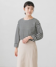 かぐれ | ボーダーロングカットソー(Tシャツ/カットソー)