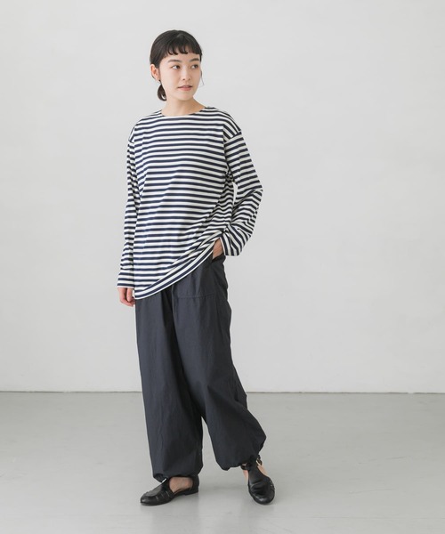 かぐれ（カグレ）の「ボーダーロングカットソー（Tシャツ/カットソー・レディース・ブラック/ネイビー・FREE）」の22枚目の写真