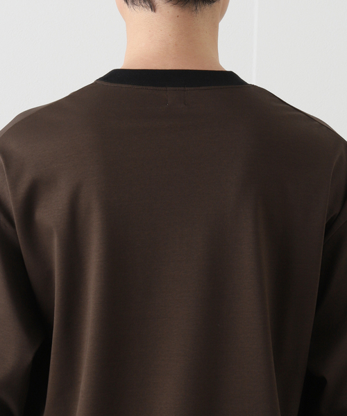 EDIFICE LA BOUCLE（エディフィスラブークル）の「【LA BOUCLE / ラブークル】アルビニスタスムース クルーネック 長袖Tシャツ（Tシャツ/カットソー・メンズ・ブラウン/レッド/グリーン/アイボリー・1/2）」の7枚目の写真