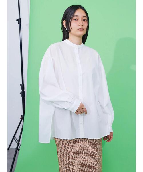 AMERICAN HOLIC（アメリカンホリック）の「イージーケアバンドカラー袖ボリュームブラウス（シャツ/ブラウス・レディース・ブラック/ライトグリーン/アイボリー/その他9・M/L）」の20枚目の写真