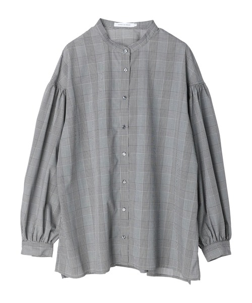 AMERICAN HOLIC（アメリカンホリック）の「イージーケアバンドカラー袖ボリュームブラウス（シャツ/ブラウス・レディース・ブラック/ライトグリーン/アイボリー/その他9・M/L）」の7枚目の写真