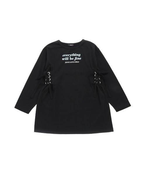 JENNI love（ジェニィラブ）の「ラウンドヘムスリットロング丈ロンT（Tシャツ/カットソー・キッズ・オフホワイト/グレー/ミント・130cm/150cm/140cm/160cm）」の10枚目の写真