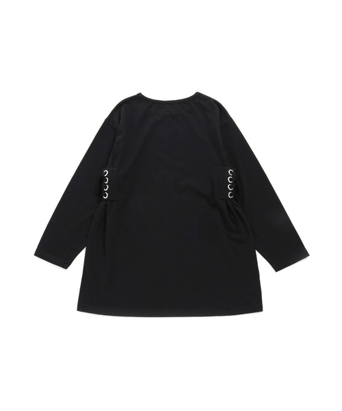 JENNI love（ジェニィラブ）の「ラウンドヘムスリットロング丈ロンT（Tシャツ/カットソー・キッズ・オフホワイト/グレー/ミント・130cm/150cm/140cm/160cm）」の21枚目の写真