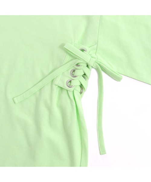 JENNI love（ジェニィラブ）の「ラウンドヘムスリットロング丈ロンT（Tシャツ/カットソー・キッズ・オフホワイト/グレー/ミント・130cm/150cm/140cm/160cm）」の15枚目の写真