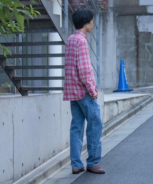 GLOSTER（グロスター）の「【GLOSTER ROAD/グロスターロード】フレンチブルドッグ ボタンダウン ネルチェックシャツ（シャツ/ブラウス・メンズ・ブラック系その他/グリーン系その他/ブルー系その他/レッド系その他・M/L/XL）」の12枚目の写真