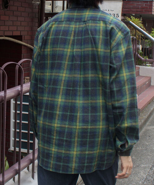 GLOSTER（グロスター）の「【GLOSTER ROAD/グロスターロード】フレンチブルドッグ ボタンダウン ネルチェックシャツ（シャツ/ブラウス・メンズ・ブラック系その他/グリーン系その他/ブルー系その他/レッド系その他・M/L/XL）」の13枚目の写真