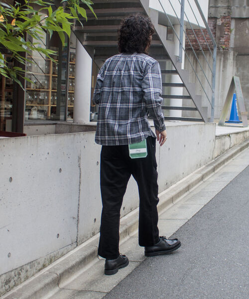 GLOSTER（グロスター）の「【GLOSTER ROAD/グロスターロード】フレンチブルドッグ ボタンダウン ネルチェックシャツ（シャツ/ブラウス・メンズ・ブラック系その他/グリーン系その他/ブルー系その他/レッド系その他・M/L/XL）」の10枚目の写真