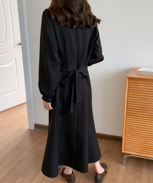 ECLIN（エクラン）の「バックリボンマーメイドロングワンピース（ワンピース・レディース・ブラック/ダークブラウン/ベージュ・FREE）」の6枚目の写真