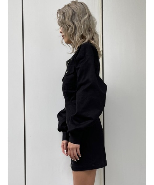 EGOIST（エゴイスト）の「ミリタリースタンドカラーワンピース（ワンピース・レディース・ブラック/ベージュ・S/M）」の16枚目の写真