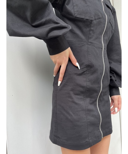 EGOIST（エゴイスト）の「ミリタリースタンドカラーワンピース（ワンピース・レディース・ブラック/ベージュ・S/M）」の21枚目の写真