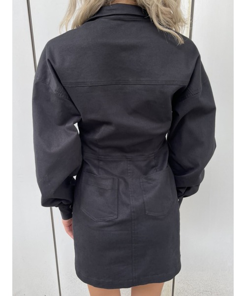 EGOIST（エゴイスト）の「ミリタリースタンドカラーワンピース（ワンピース・レディース・ブラック/ベージュ・S/M）」の22枚目の写真