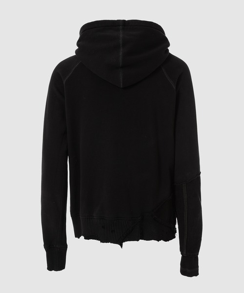 GREG LAUREN（グレッグローレン）の「BLK WRK CANVAS FRAGMENT HOODIE BLACK（パーカー・メンズ・ブラック・0/1/2）」の5枚目の写真