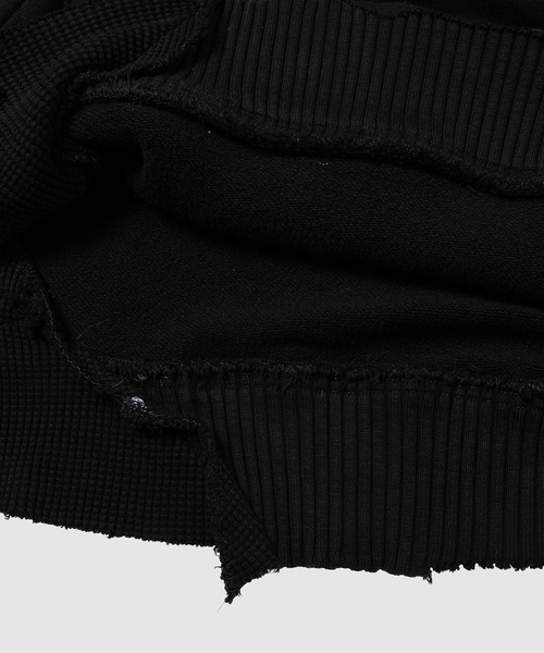 GREG LAUREN（グレッグローレン）の「BLK WRK CANVAS FRAGMENT HOODIE BLACK（パーカー・メンズ・ブラック・0/1/2）」の4枚目の写真