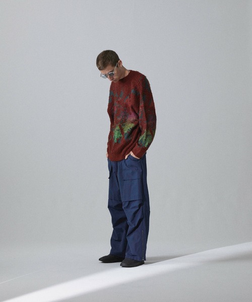 Iroquois（イロコイ）の「5G EYE DYE P/O（ニット/セーター・メンズ・ワインレッド/ブラック/ラベンダー・2/1/3）」の6枚目の写真