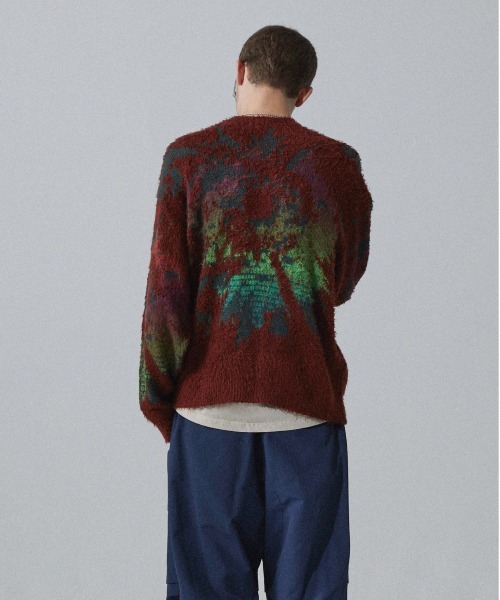 Iroquois（イロコイ）の「5G EYE DYE P/O（ニット/セーター・メンズ・ワインレッド/ブラック/ラベンダー・2/1/3）」の4枚目の写真