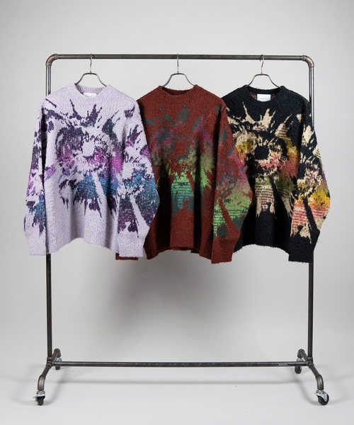 Iroquois（イロコイ）の「5G EYE DYE P/O（ニット/セーター・メンズ・ワインレッド/ブラック/ラベンダー・2/1/3）」の16枚目の写真