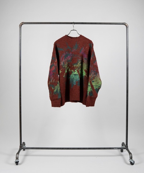 Iroquois（イロコイ）の「5G EYE DYE P/O（ニット/セーター・メンズ・ワインレッド/ブラック/ラベンダー・2/1/3）」の15枚目の写真